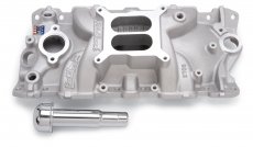 Performer EPS Intake Manifold w/ Oil Fill Tube for 1955-86 Small-Block Chevy